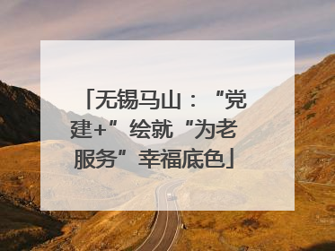 无锡马山：“党建+”绘就“为老服务”幸福底色