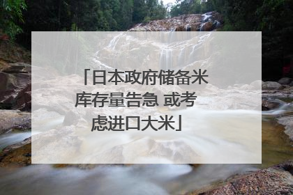 日本政府储备米库存量告急 或考虑进口大米