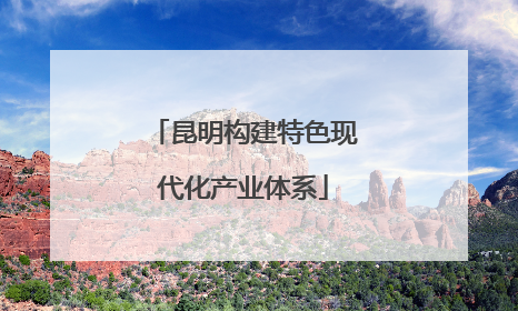昆明构建特色现代化产业体系