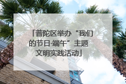普陀区举办“我们的节日·端午”主题文明实践活动