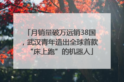 月销量破万远销38国，武汉青年造出全球首款“床上跑”的机器人
