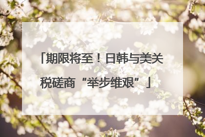 期限将至！日韩与美关税磋商“举步维艰”