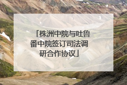 株洲中院与吐鲁番中院签订司法调研合作协议