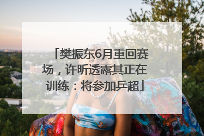 樊振东6月重回赛场，许昕透露其正在训练：将参加乒超