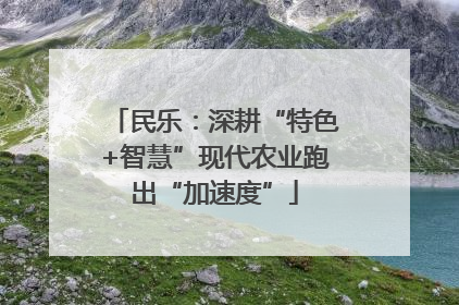 民乐：深耕“特色+智慧”现代农业跑出“加速度”