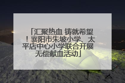 汇聚热血 铸就希望！襄阳市朱坡小学、太平店中心小学联合开展无偿献血活动