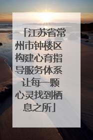 江苏省常州市钟楼区构建心育指导服务体系 让每一颗心灵找到栖息之所