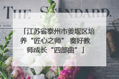 江苏省泰州市姜堰区培养“匠心之师” 奏好教师成长“四部曲”