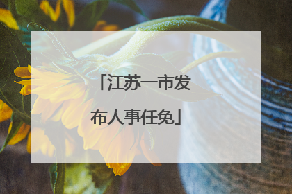 江苏一市发布人事任免