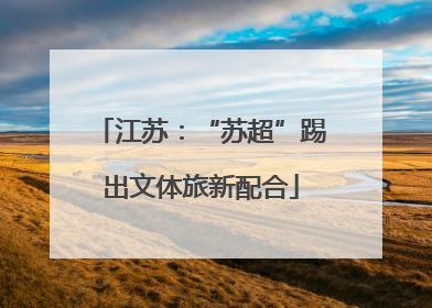 江苏：“苏超”踢出文体旅新配合