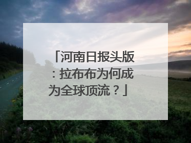 河南日报头版：拉布布为何成为全球顶流？