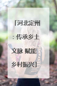 河北定州：传承乡土文脉 赋能乡村振兴