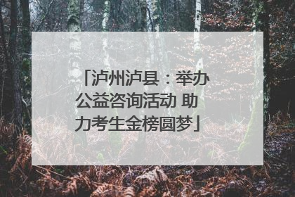 泸州泸县：举办公益咨询活动 助力考生金榜圆梦