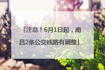 注意！6月1日起，南昌2条公交线路有调整