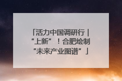 活力中国调研行｜“上新”！合肥绘制“未来产业图谱”