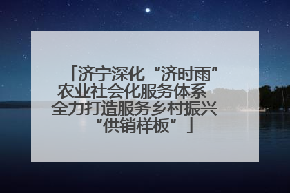 济宁深化“济时雨”农业社会化服务体系 全力打造服务乡村振兴“供销样板”
