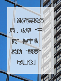 淮滨县税务局：攻坚“三夏”保丰收 税助“弱麦”尽归仓