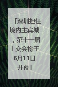 深圳担任境内主宾城，第十一届上交会将于6月11日开幕