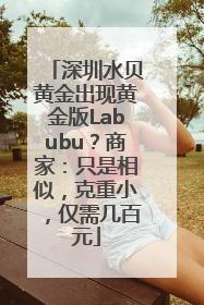 深圳水贝黄金出现黄金版Labubu？商家：只是相似，克重小，仅需几百元