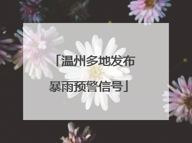 温州多地发布暴雨预警信号