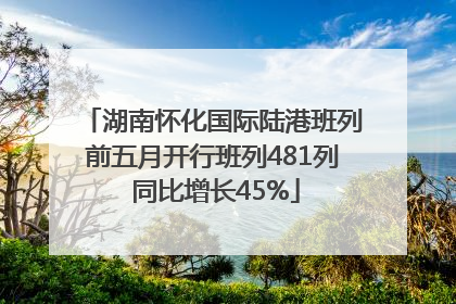 湖南怀化国际陆港班列前五月开行班列481列 同比增长45%