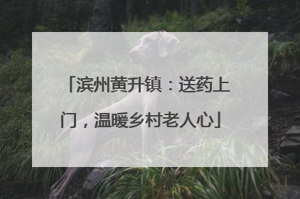 滨州黄升镇：送药上门，温暖乡村老人心
