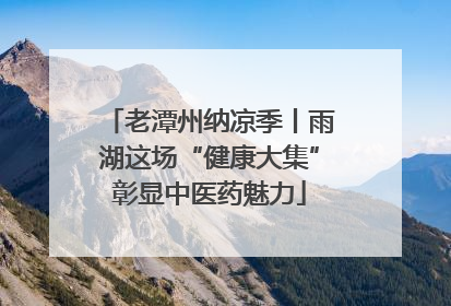 老潭州纳凉季丨雨湖这场“健康大集”彰显中医药魅力