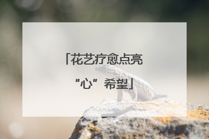 花艺疗愈点亮“心”希望