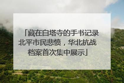 藏在白塔寺的手书记录北平市民悲愤，华北抗战档案首次集中展示