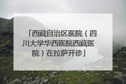 西藏自治区医院（四川大学华西医院西藏医院）在拉萨开诊