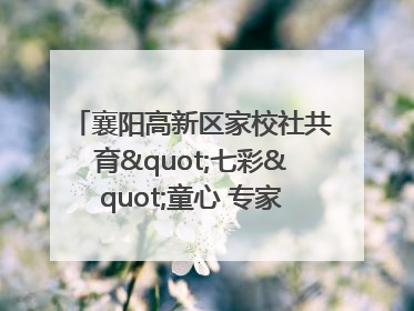 襄阳高新区家校社共育"七彩"童心 专家团支招智慧育儿