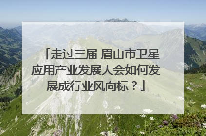 走过三届 眉山市卫星应用产业发展大会如何发展成行业风向标？