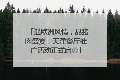 遇欧洲风情，品猪肉盛宴，天津餐厅推广活动正式启幕