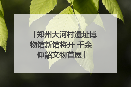 郑州大河村遗址博物馆新馆将开 千余仰韶文物首展