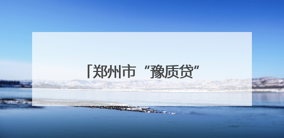 郑州市“豫质贷”融资业务正式上线