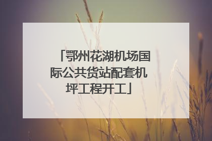 鄂州花湖机场国际公共货站配套机坪工程开工