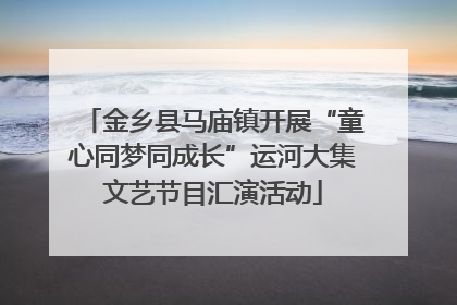 金乡县马庙镇开展“童心同梦同成长”运河大集文艺节目汇演活动