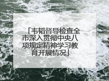 韦韬督导检查全市深入贯彻中央八项规定精神学习教育开展情况