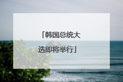 韩国总统大选即将举行
