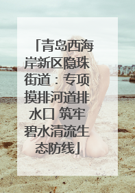 青岛西海岸新区隐珠街道：专项摸排河道排水口 筑牢碧水清流生态防线