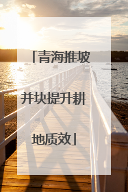 青海推坡并块提升耕地质效