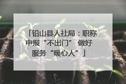 铅山县人社局：职称申报“不出门” 做好服务“暖心人”