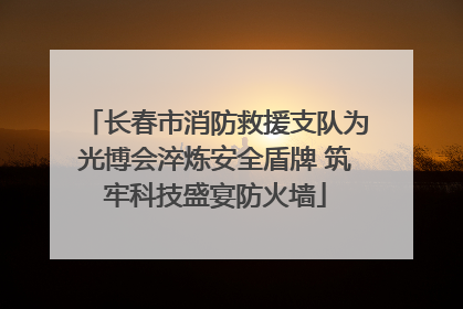 长春市消防救援支队为光博会淬炼安全盾牌 筑牢科技盛宴防火墙