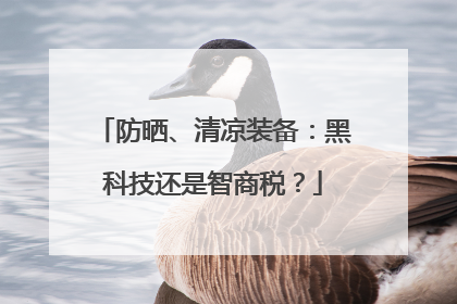 防晒、清凉装备：黑科技还是智商税？