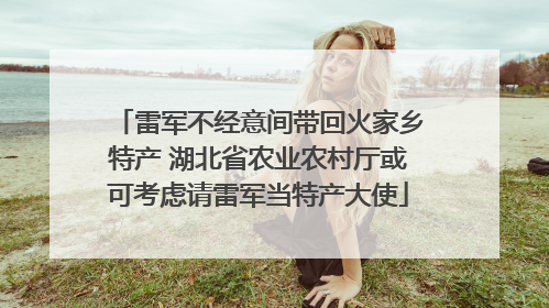 雷军不经意间带回火家乡特产 湖北省农业农村厅或可考虑请雷军当特产大使