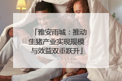 雅安雨城：推动生猪产业实现规模与效益双重跃升