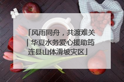风雨同舟，共渡难关｜华夏水务爱心援助筠连县山体滑坡灾区