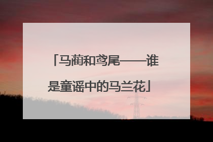 马蔺和鸢尾——谁是童谣中的马兰花