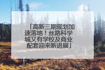 高新三期规划加速落地！丝路科学城又有学校及商业配套迎来新进展