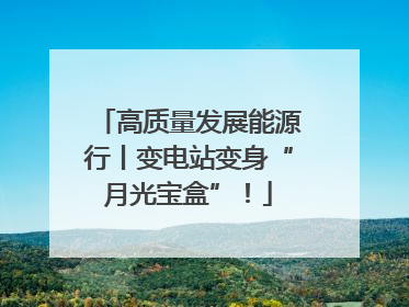 高质量发展能源行丨变电站变身“月光宝盒”！